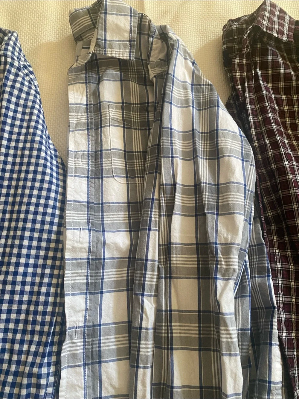 Kids Childrens place Plaid Button-Down Shirt - Blue/White
